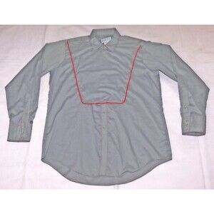 Rockmount Ranch Wear Tru - West Shirt USA 16 1/2 - 35 M Men’s Snaps Bib Pearl